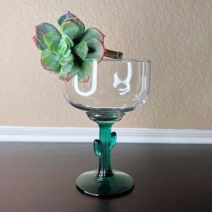 Vintage 1990’s Libbey Saguaro Cactus 12 oz Margarita Glasses, Barware, Southwest